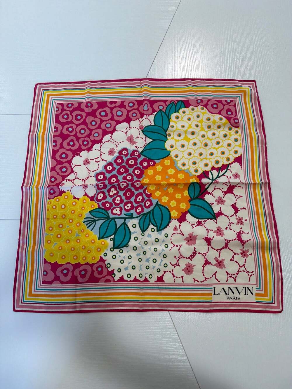 Lanvin Scarf Square Pink Multi